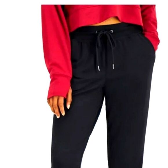 NWT Ideology Deep Black Joggers COMFORTABLE ATHLETIC WEAR IN OUR SIZE - Picture 2 of 5